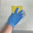 100PCS Black White and Blue Nitrile Gloves Thickened Disposable Gloves for Cleaning Hairdressing Waterproof Dishwashing Tattoo