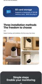 Lenovo 5MP WiFi Camera Smart Home Indoor IP Camera Full Color Night Auto Tracking Security CCTV Surveillance Baby Monitor