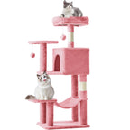 44 Inch Cat Tree Tower, Multi-Cat Climbing Tower With, Natural Sisal Scratching Posts, Extended Platform, Hammock